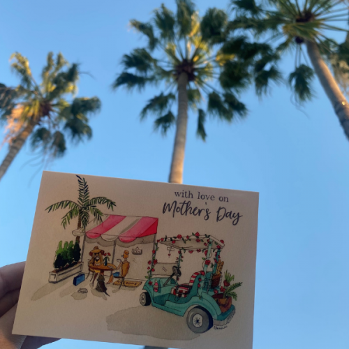 Mothers Day Card Palm Trees